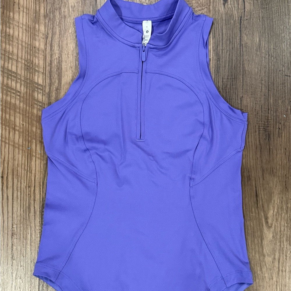 Lululemon quarter zip Sleeveless tank size 0